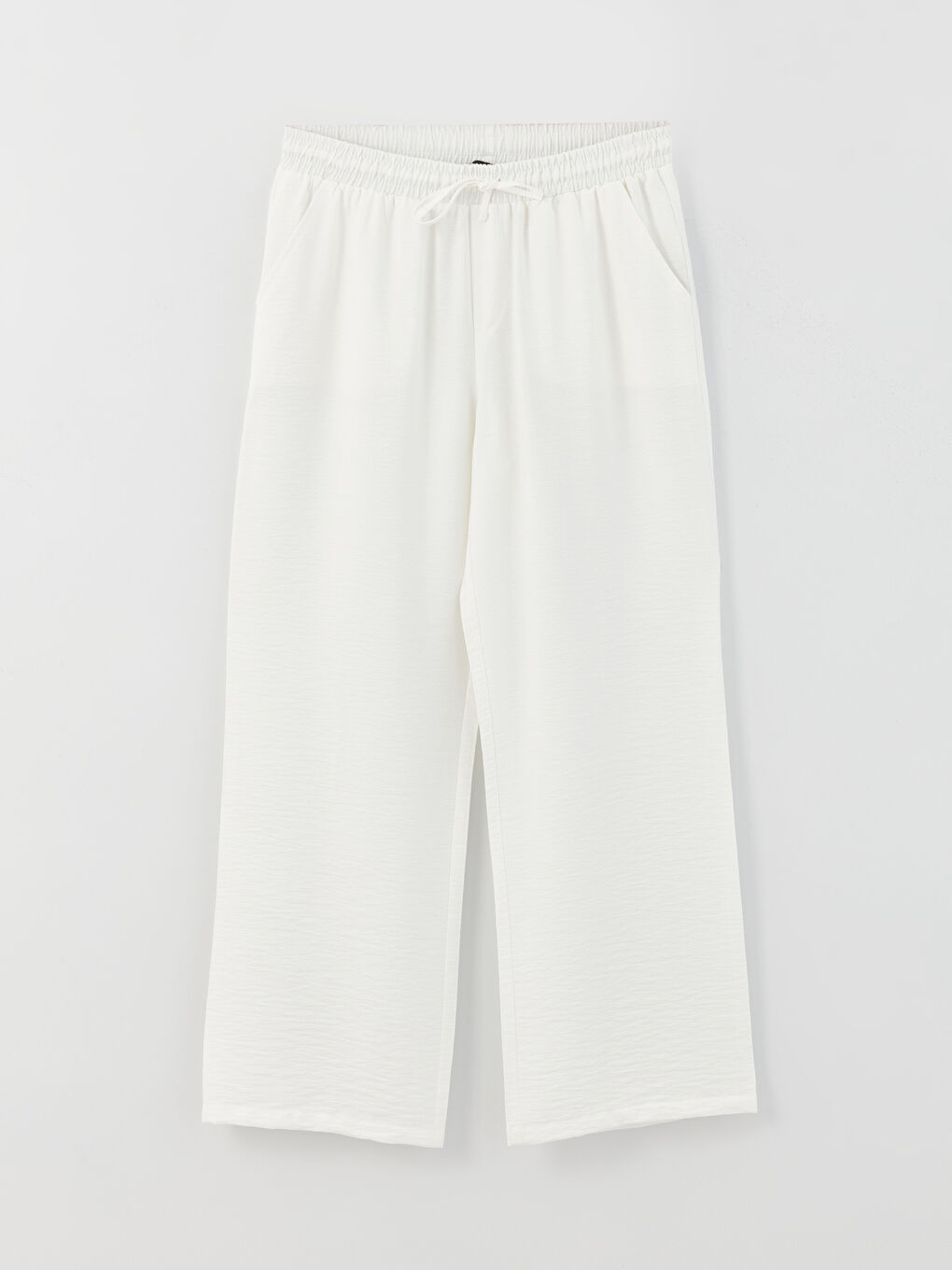 Ekru Beli Lastikli Rahat Kalıp Hamile Pantolon