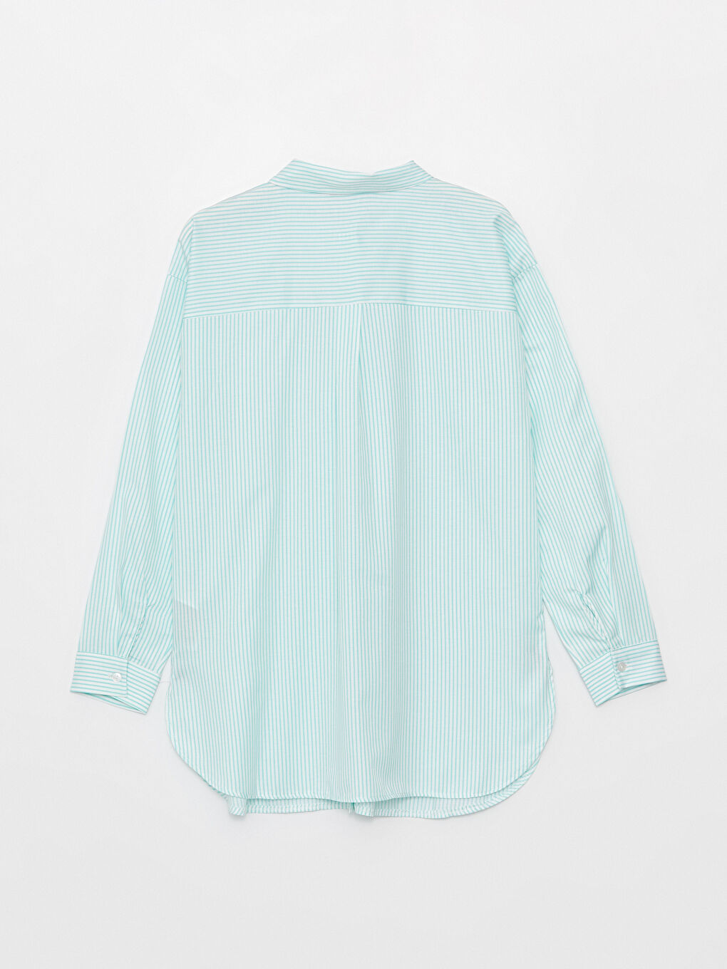 Yeşil Çizgili Uzun Kollu Hamile Gömlek Tunik-6