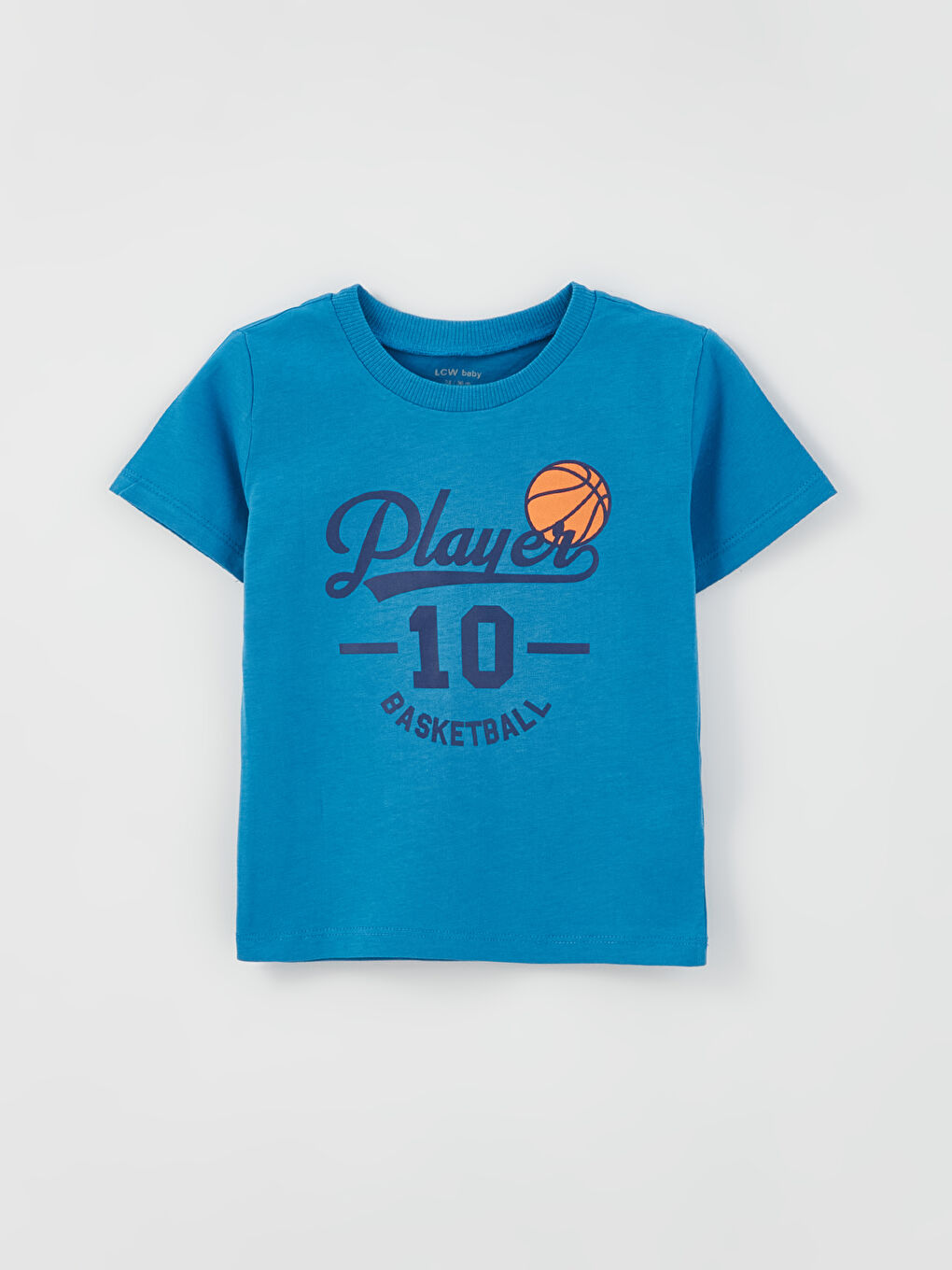 LCW baby Crew Neck Short Sleeve Printed Baby Boys' T-Shirt 2 Pack -S3J441Z1-FFB