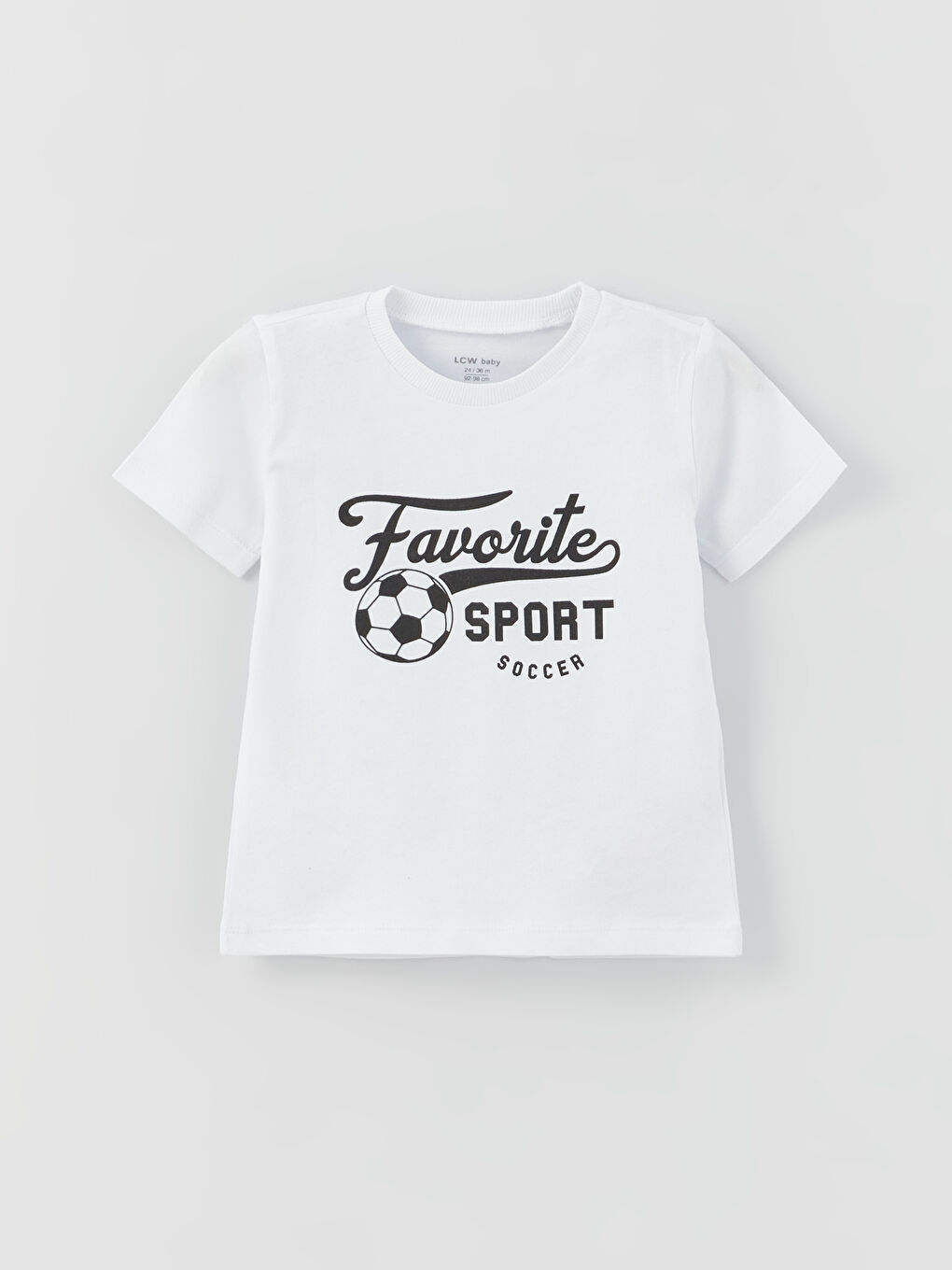 LCW baby Crew Neck Short Sleeve Printed Baby Boys' T-Shirt 2 Pack -S3J441Z1-FFB