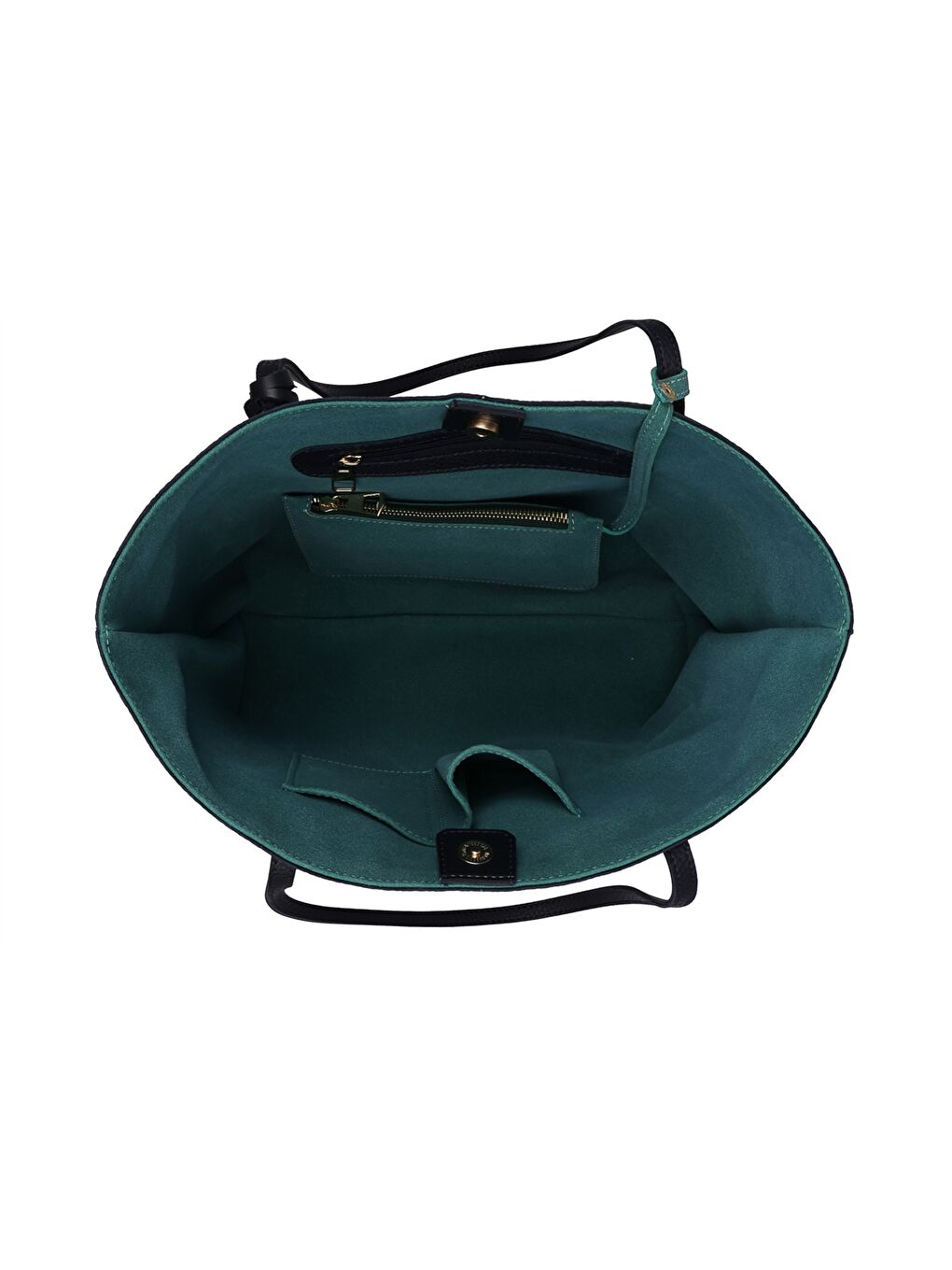 Lacivert Deri Görünümlü Kadın Tote Çanta-8