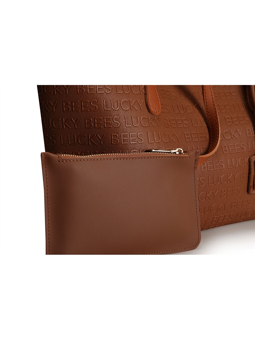 Sac Fourre-tout Imprimé Texte Similicuir pour Femmes-10