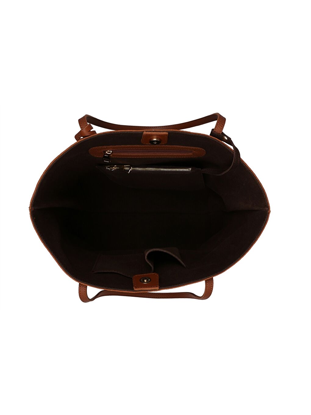 Kahverengi Deri Görünümlü Kadın Tote Çanta-8