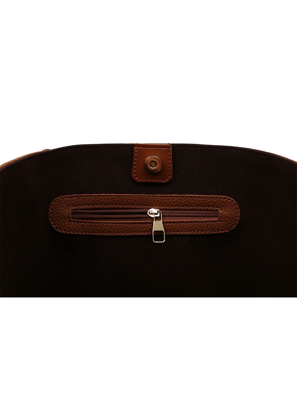 Kahverengi Deri Görünümlü Kadın Tote Çanta-11