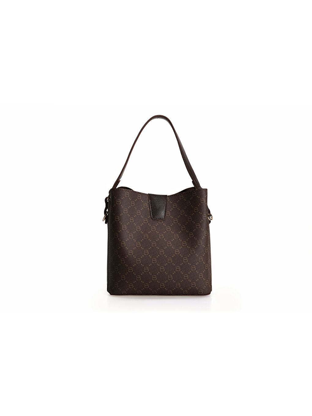 Kahverengi Deri Görünümlü Kadın Omuz Çantası