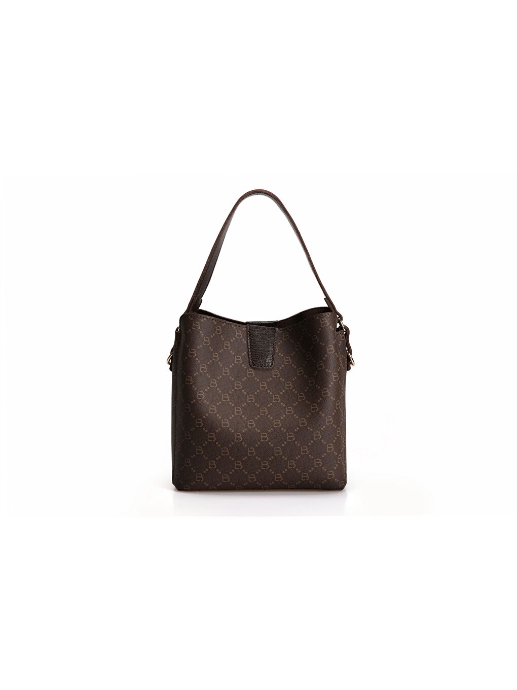 Kahverengi Deri Görünümlü Kadın Omuz Çantası-1