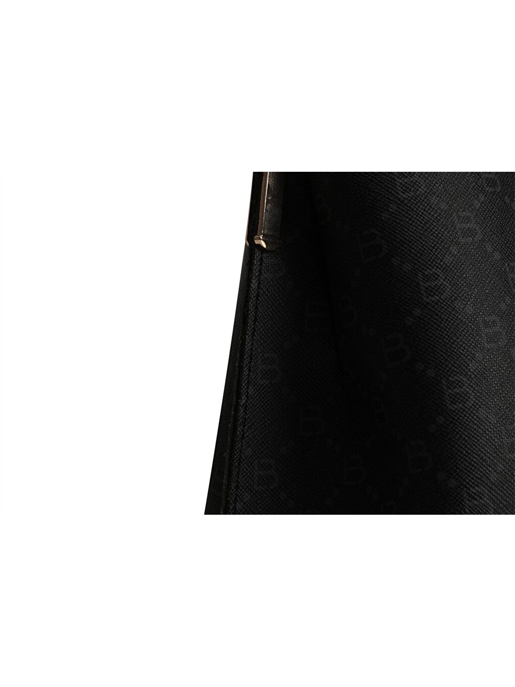 Siyah Deri Görünümlü Baskılı Kadın Omuz Çantası-4