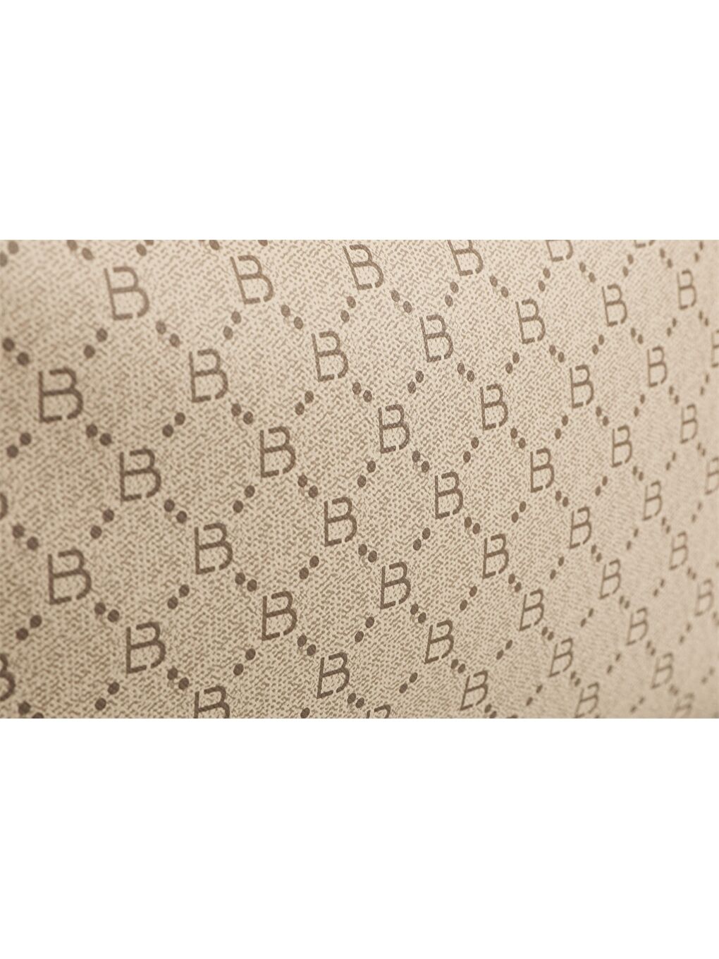 Ekru Deri Görünümlü Desenli Kadın Tote Çanta-6