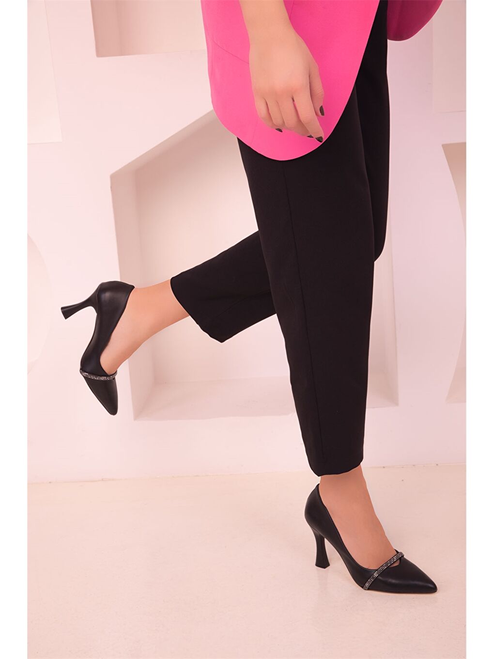 Siyah Kadın Topuklu Ayakkabı-2