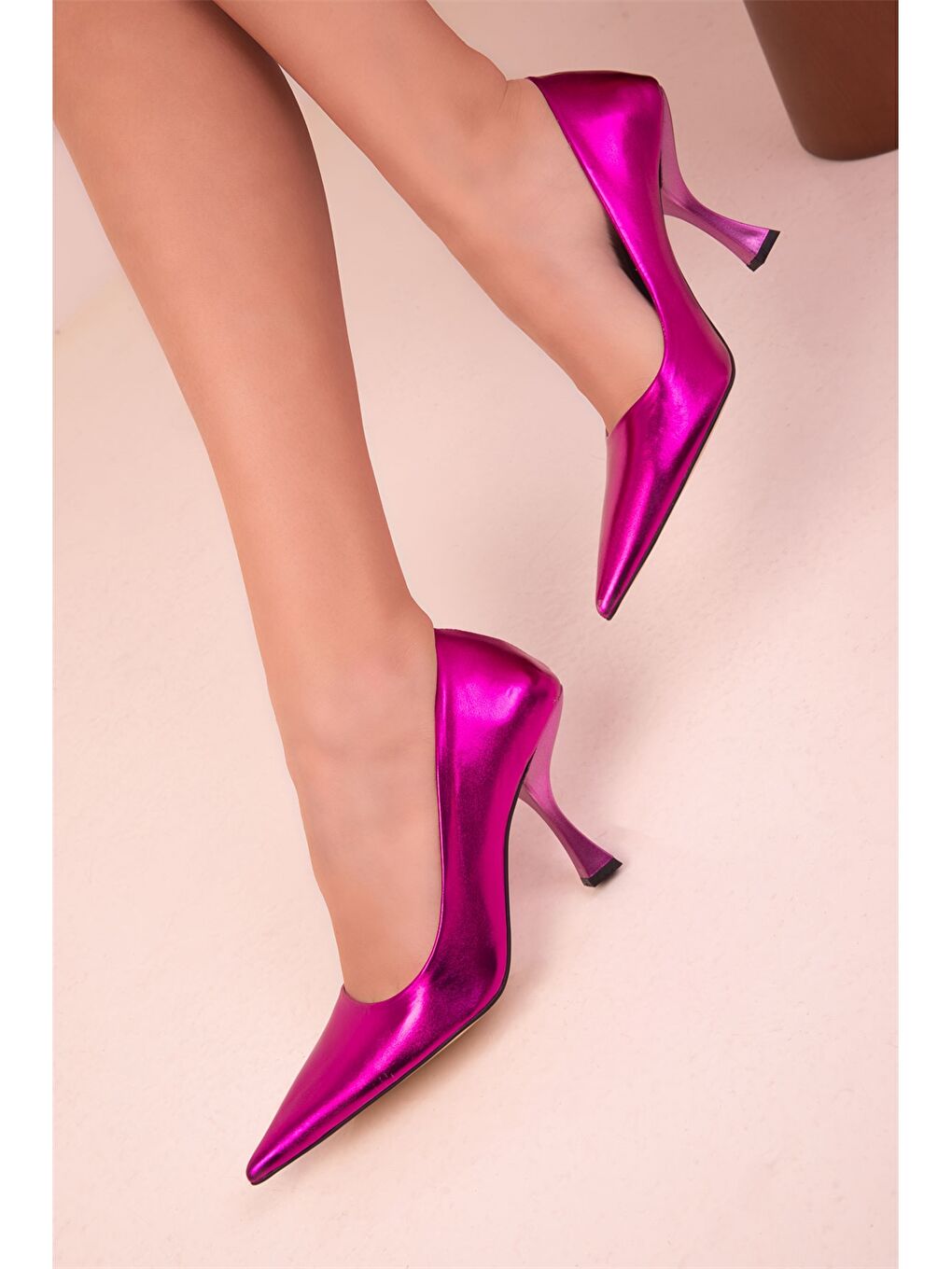 Fuşya Kadın Topuklu Ayakkabı-3