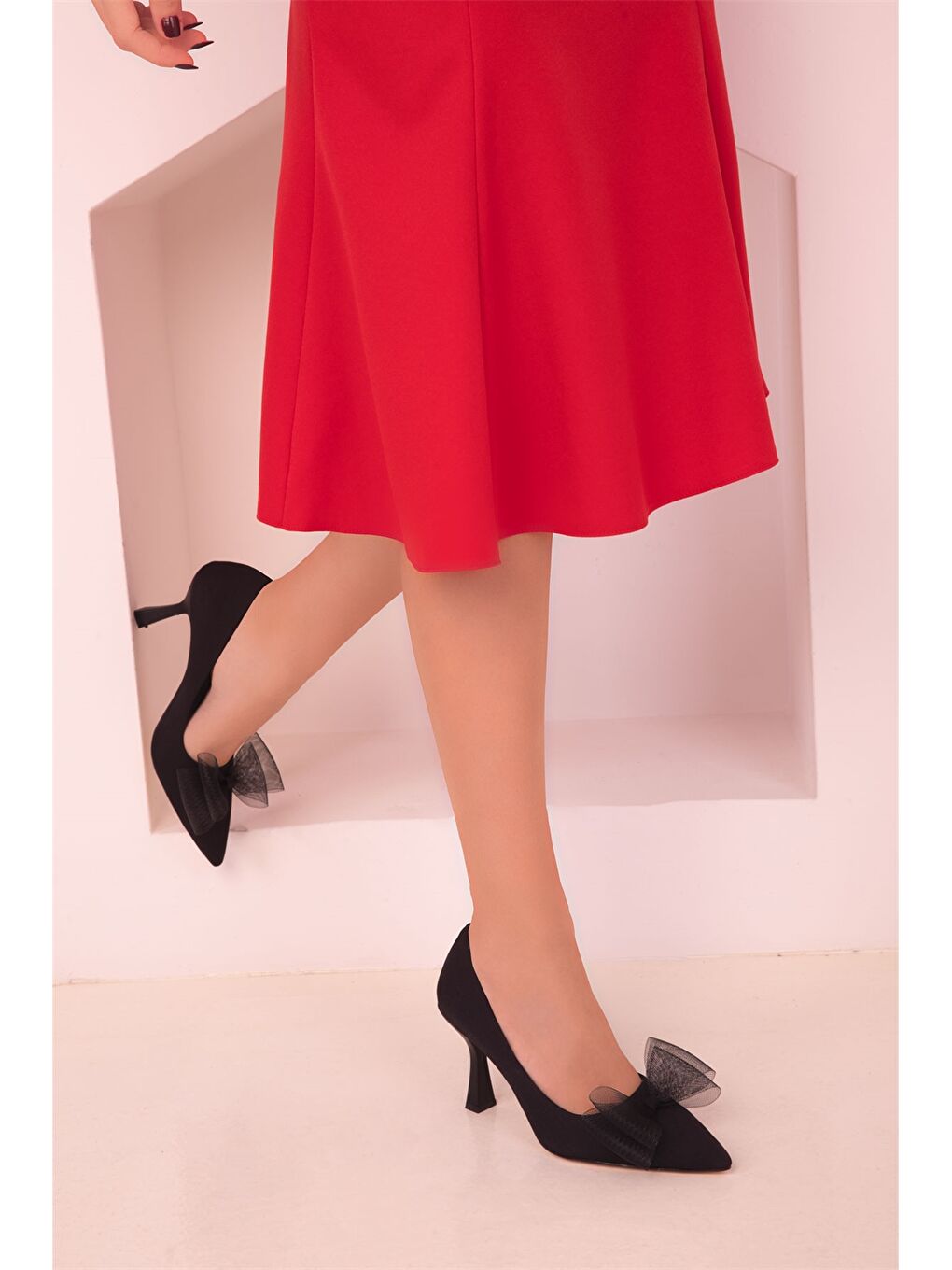 Siyah Kadın Topuklu Ayakkabı-1