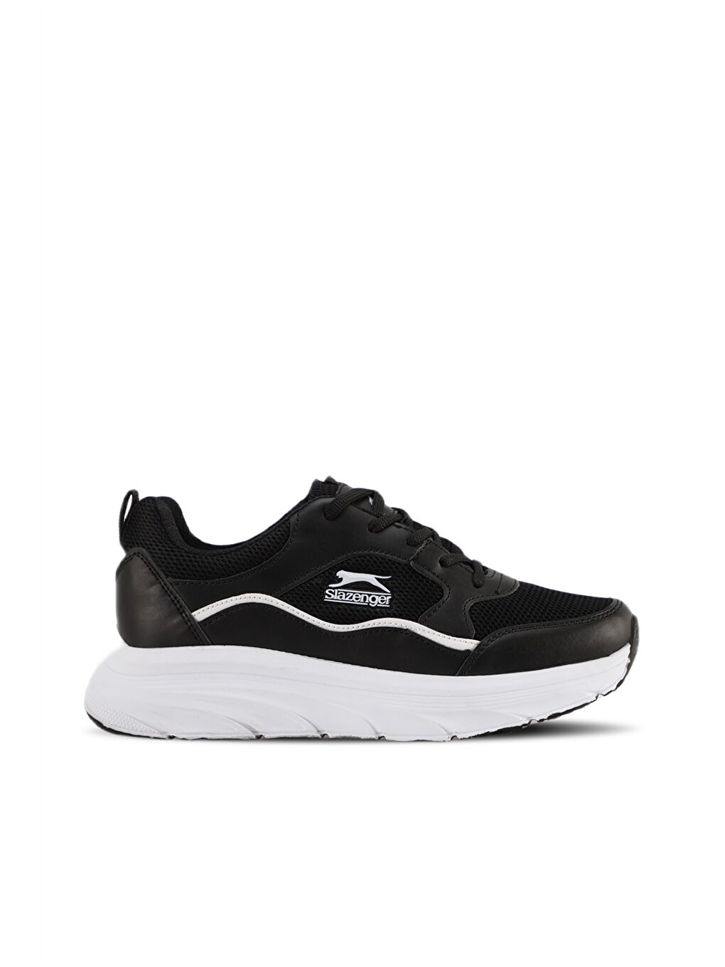 Siyah Baskılı Bağcıklı Kadın Aktif Spor Ayakkabı