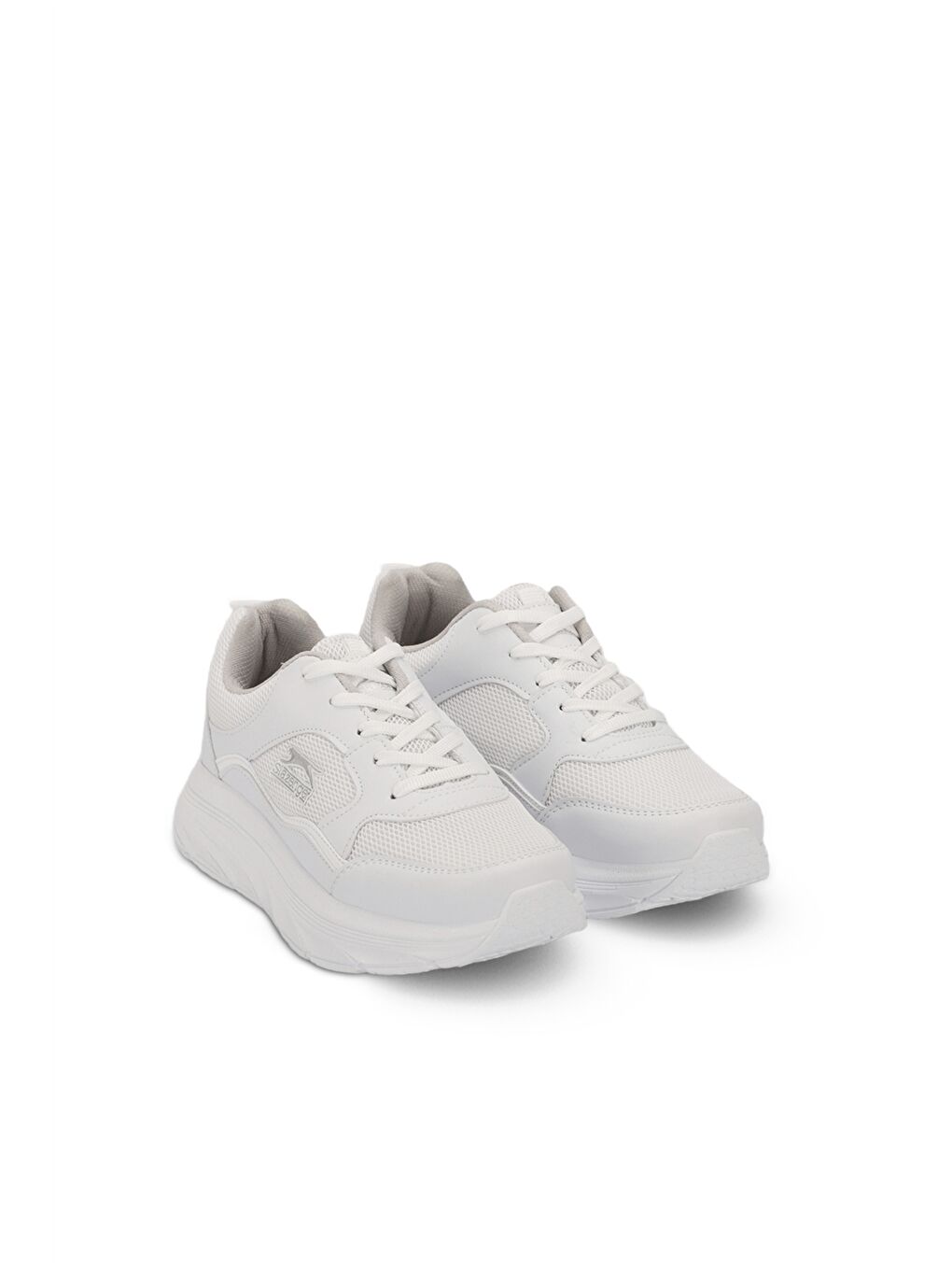 Beyaz Baskılı Bağcıklı Kadın Aktif Spor Ayakkabı-1