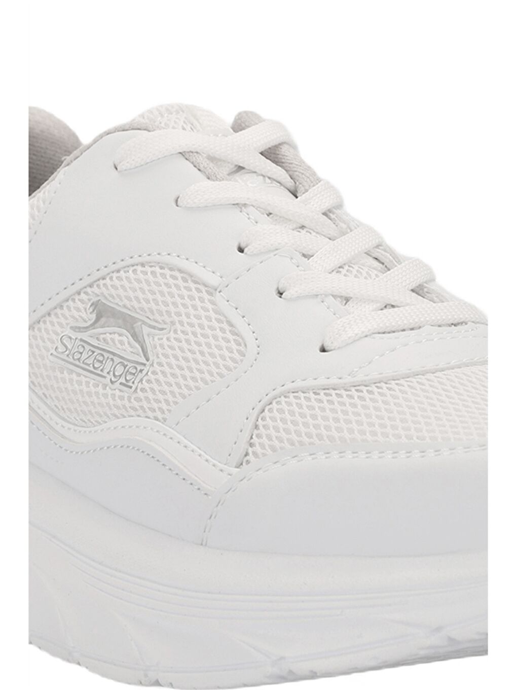 Beyaz Baskılı Bağcıklı Kadın Aktif Spor Ayakkabı-3