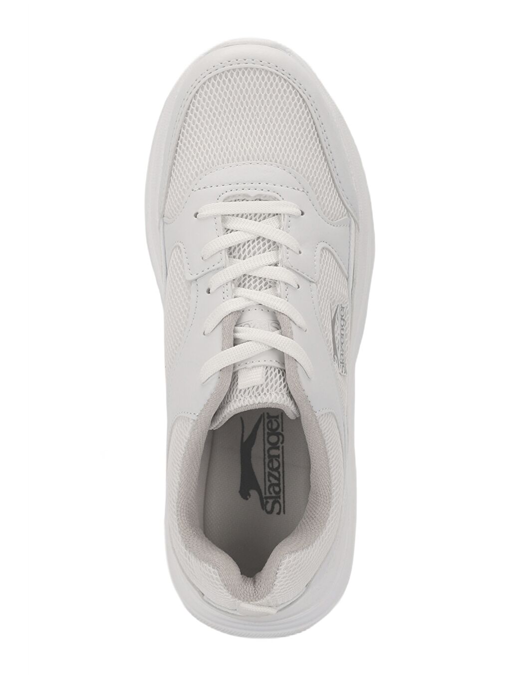 Beyaz Baskılı Bağcıklı Kadın Aktif Spor Ayakkabı-4