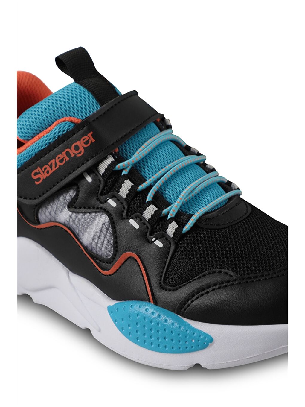 Siyah Bağcıklı ve Cırt Cırtlı Unisex Spor Ayakkabı-3