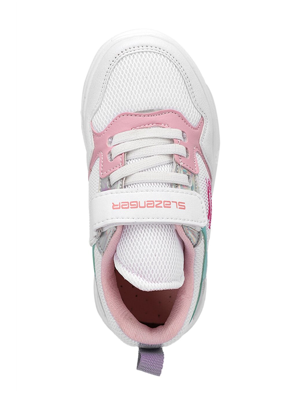 Beyaz Cırt Cırtlı Baskılı Unisex Spor Ayakkabı-4