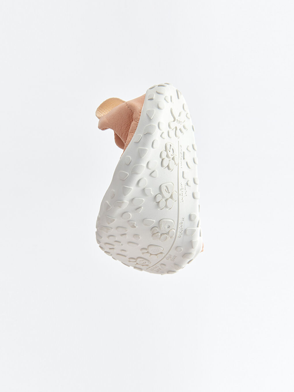 Ekru Hakiki Deri Cırt Cırtlı Anatomik Kız Bebek İlk Adım Ayakkabısı-6