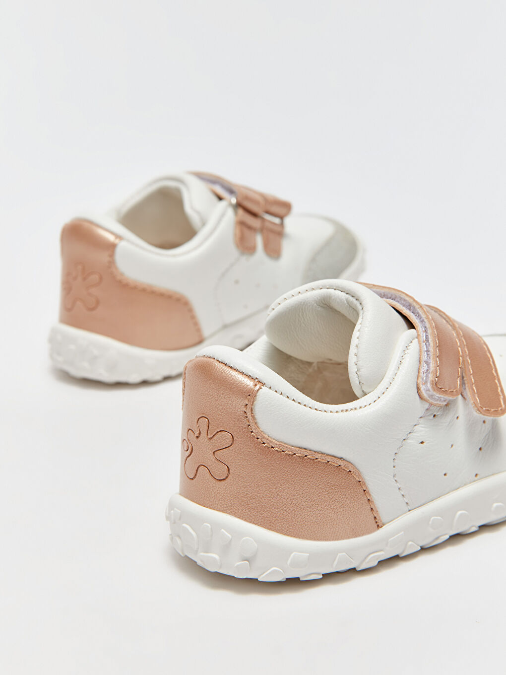 Genuine Leather Velcro Closure Baby Girl Anatomical First Step Shoes-2