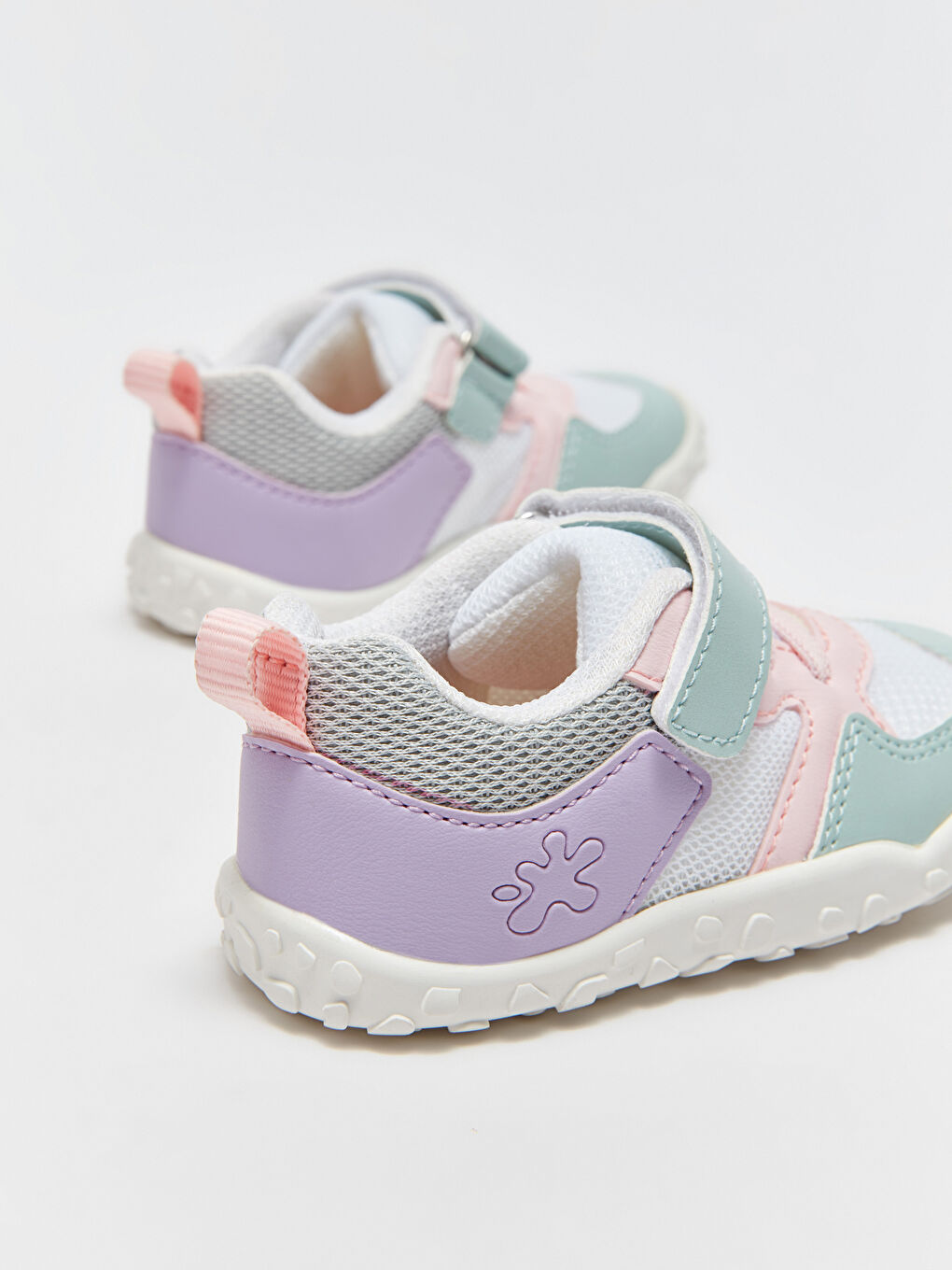 Beyaz Renk Bloklu Anatomik Kız Bebek İlk Adım Ayakkabısı-2