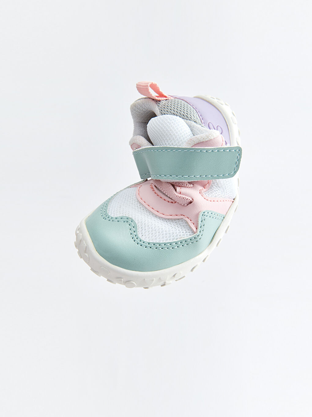 Beyaz Renk Bloklu Anatomik Kız Bebek İlk Adım Ayakkabısı-6