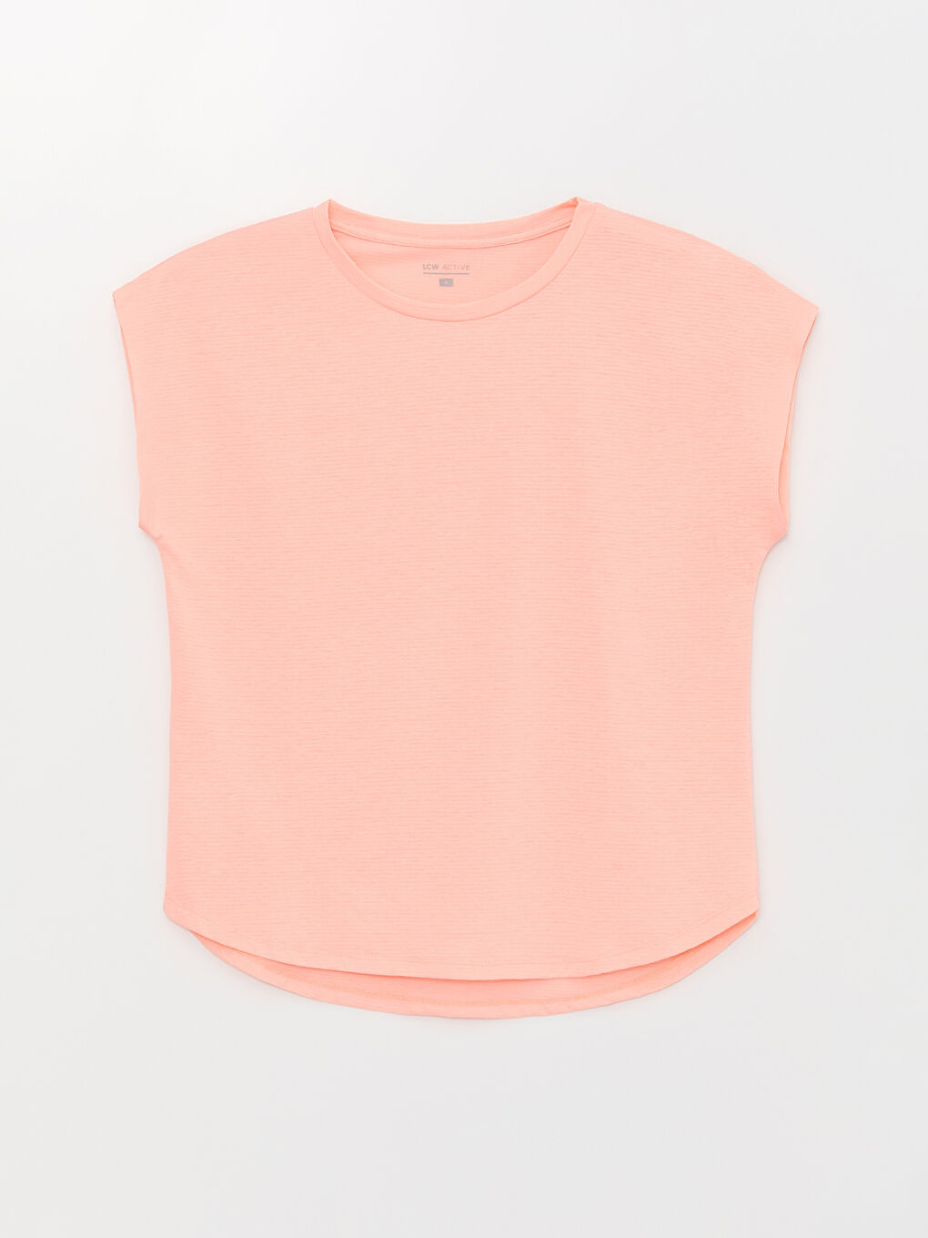 Mercan Bisiklet Yaka Düz Kısa Kollu Kadın Spor Tişört-5