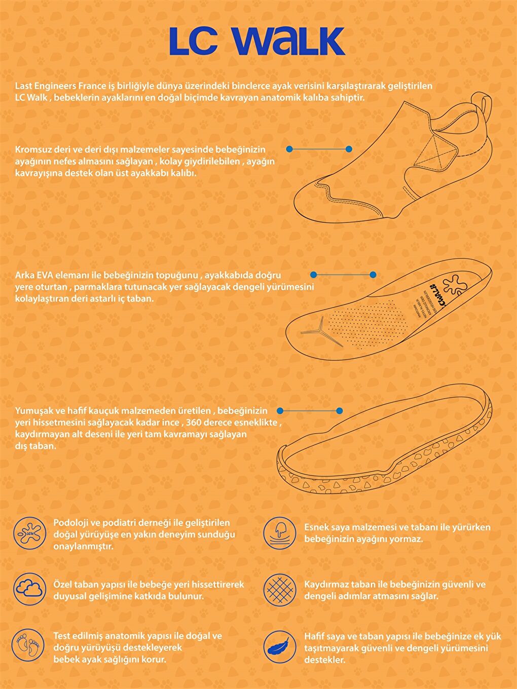 Velcro Closure Baby Boy Anatomical First Step Shoes-6