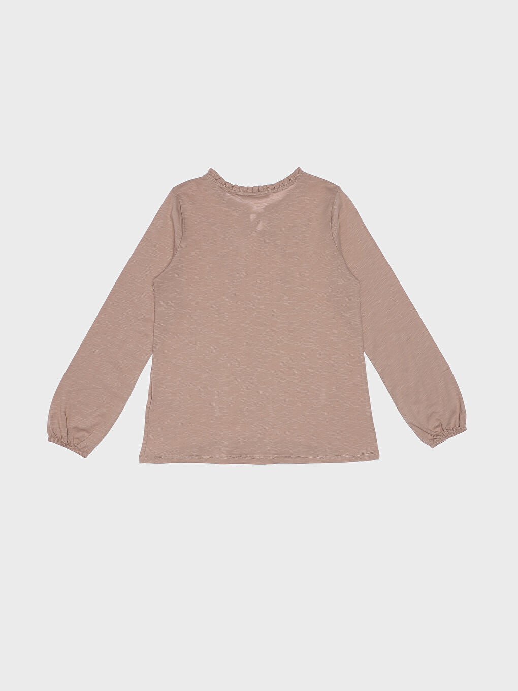 Tie Neck Printed Long Sleeve Women's Blouse-1