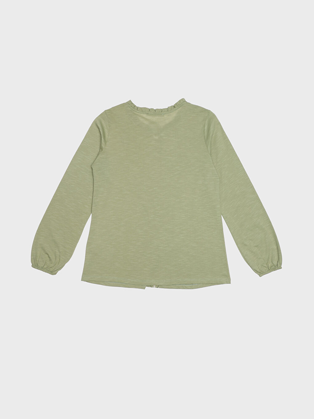 Tie Neck Printed Long Sleeve Women's Blouse-1