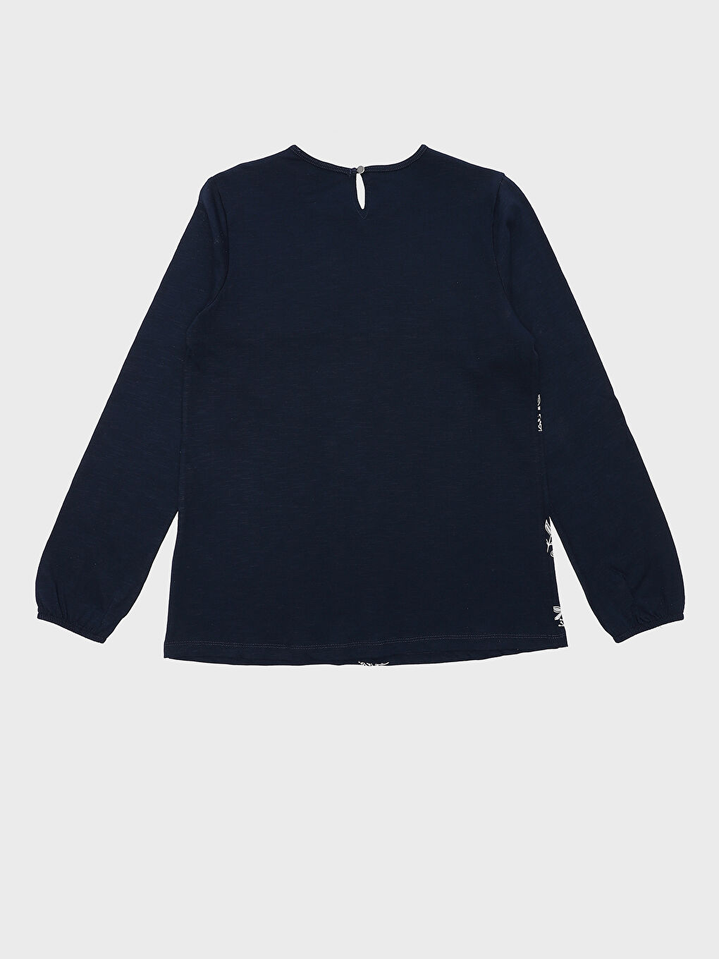 Crew Neck Printed Long Sleeve Women's Blouse-1