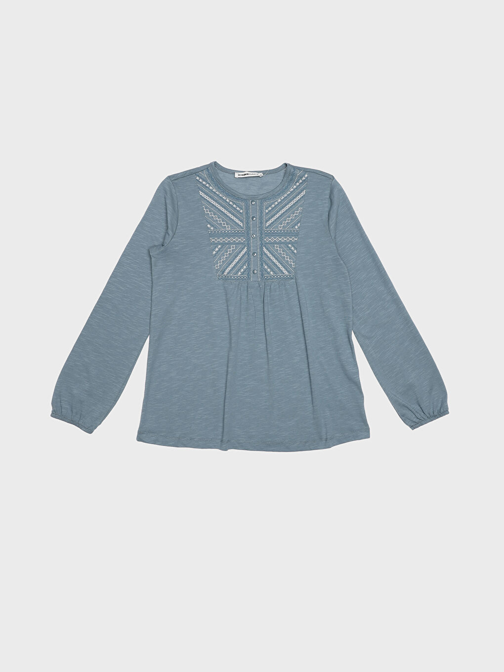 Crew Neck Printed Long Sleeve Women's Blouse -S3J751Z8-H1Y