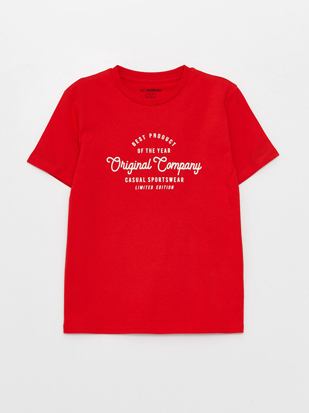 Crew Neck Printed Short Sleeve Boys' T-Shirt