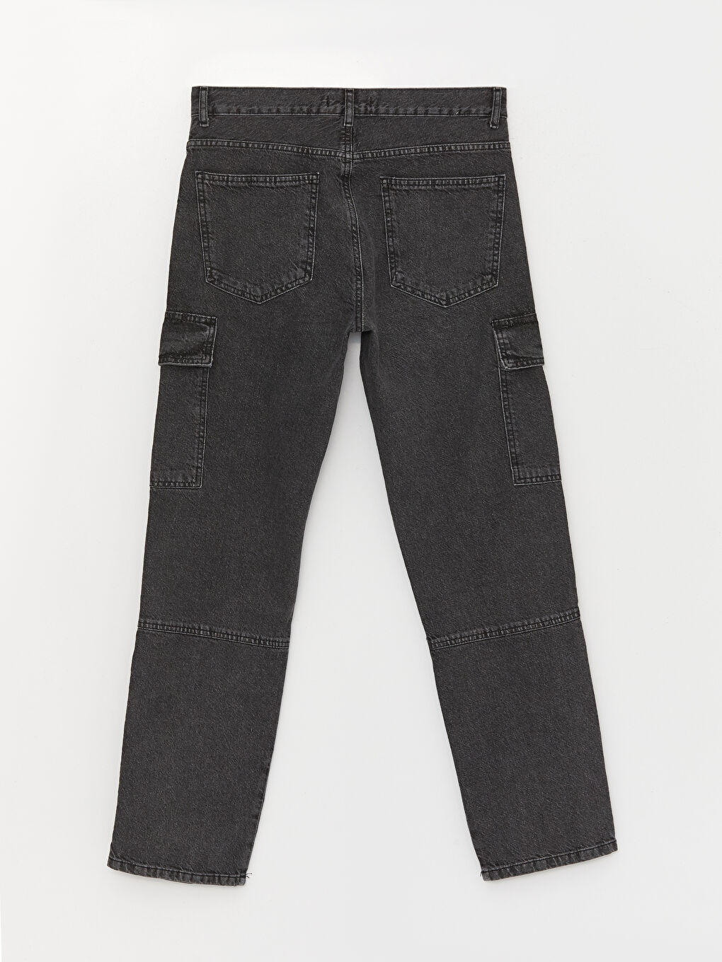 Siyah 700 Straight Fit Erkek Kargo Jean Pantolon-6