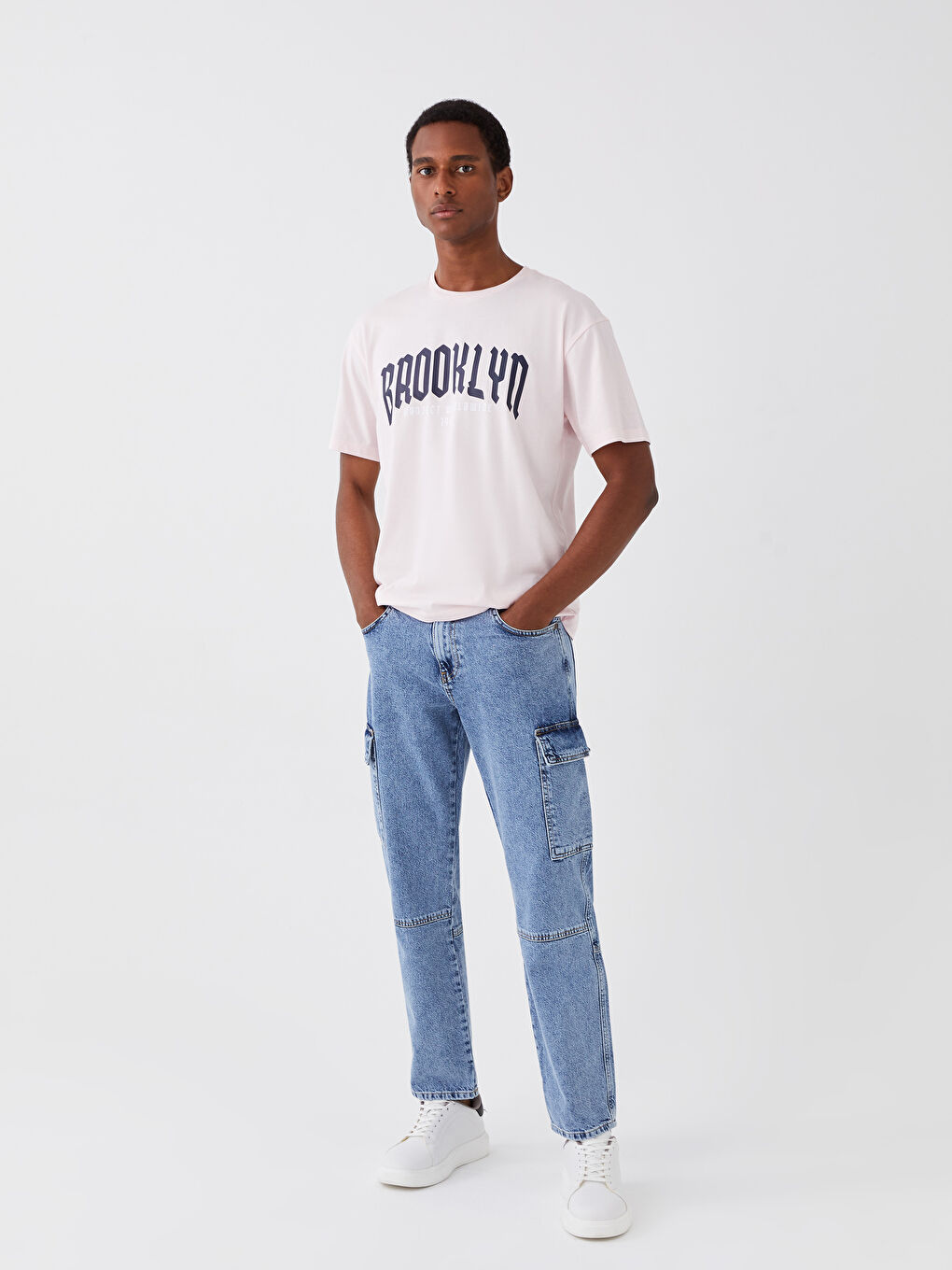 İndigo 700 Straight Fit Erkek Kargo Jean Pantolon-1