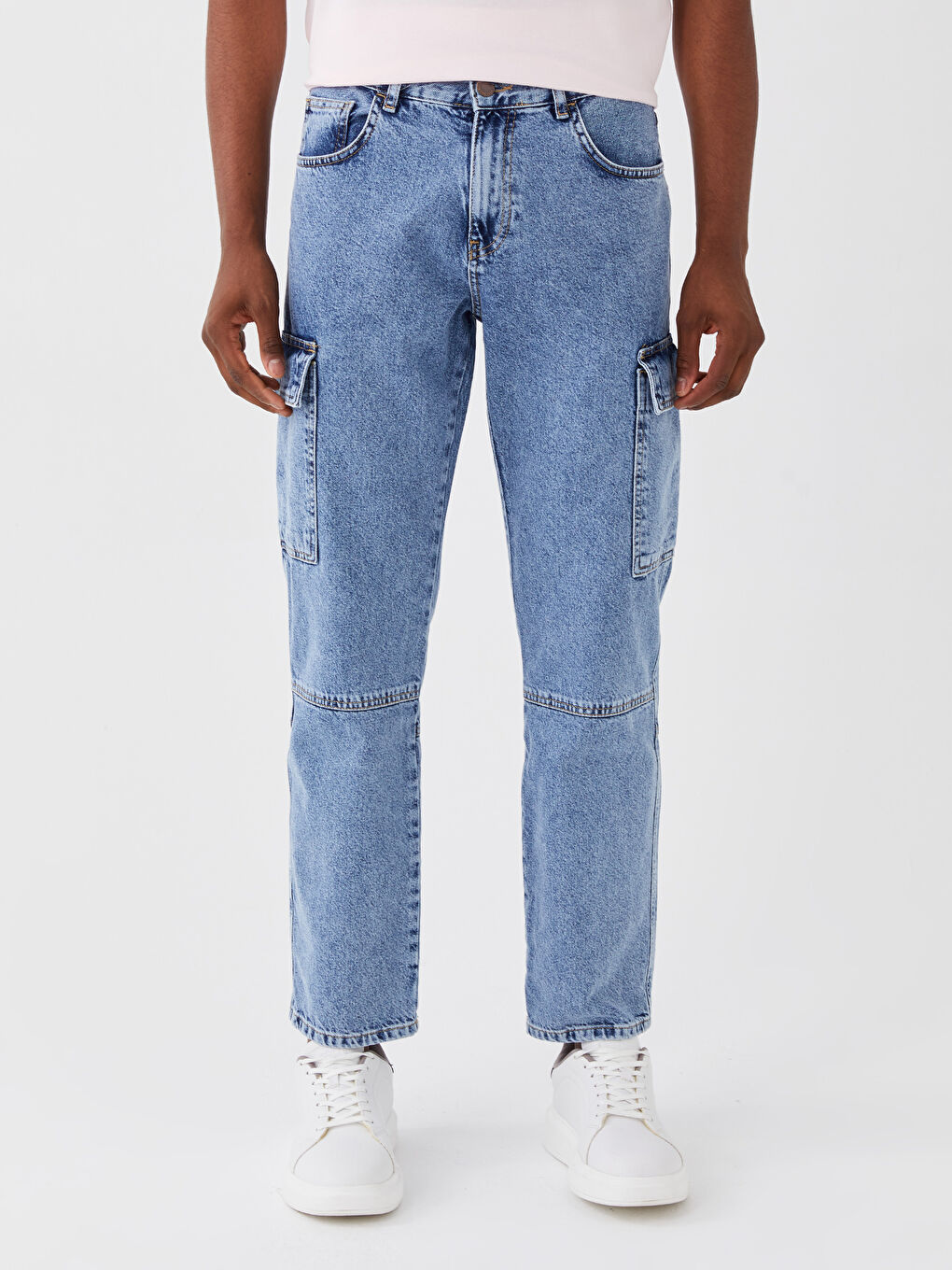 İndigo 700 Straight Fit Erkek Kargo Jean Pantolon-2