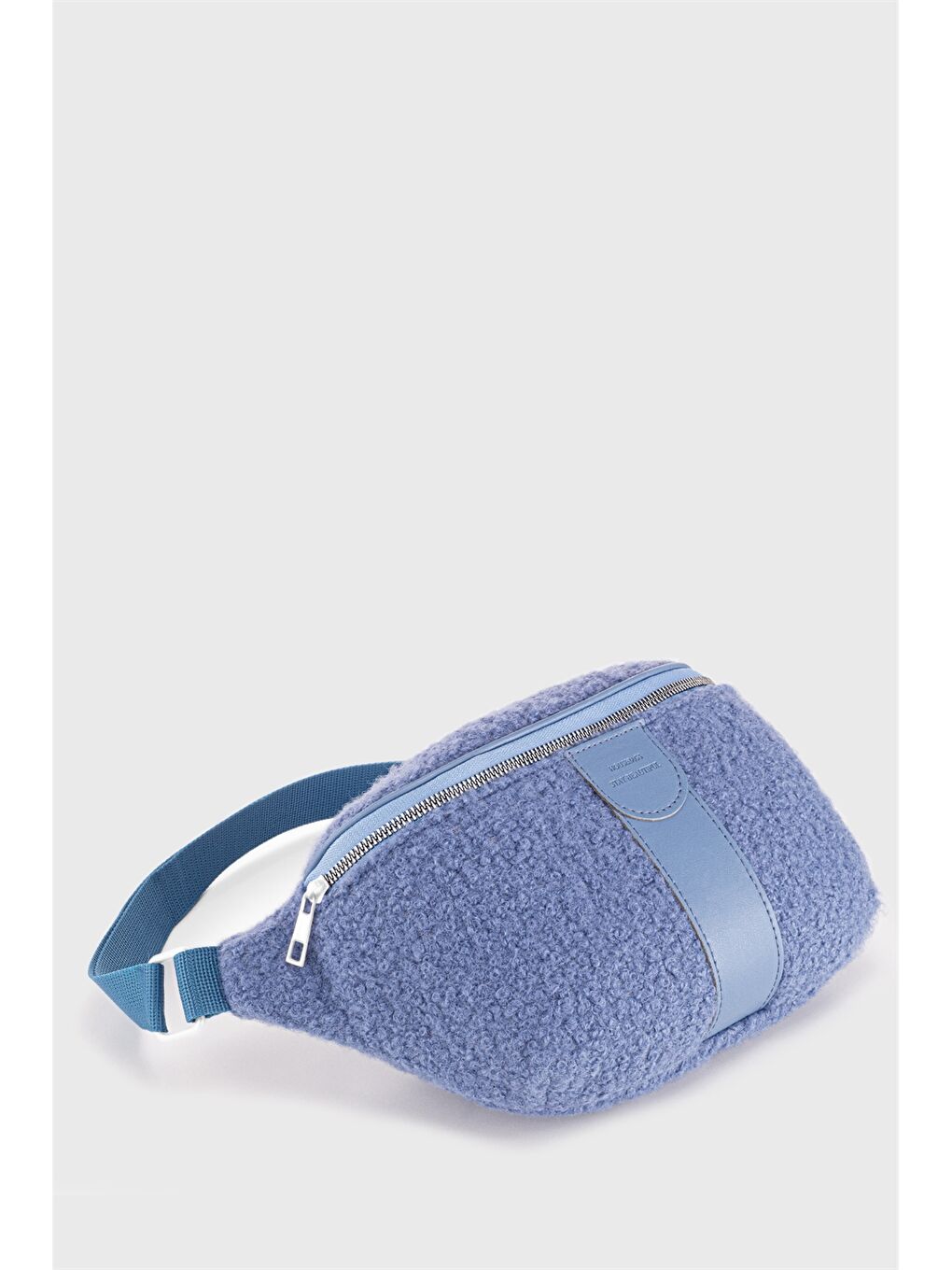 Mavi Kürk Görünümlü Kadın Göğüs Çantası-2