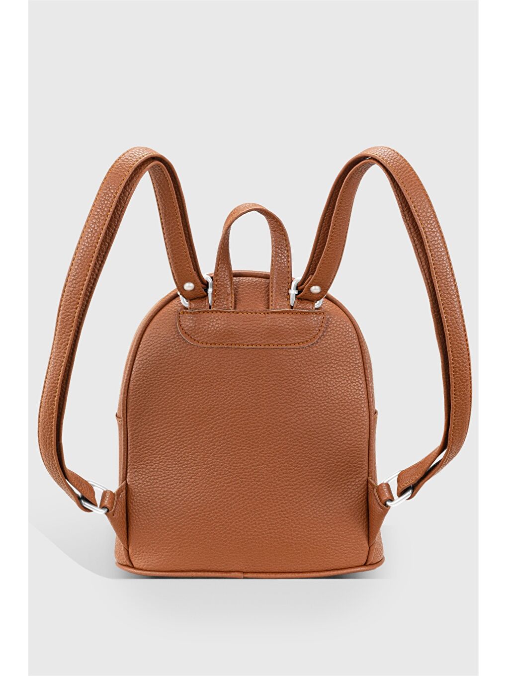 Kahverengi Deri Görünümlü Kadın Sırt Çantası-1