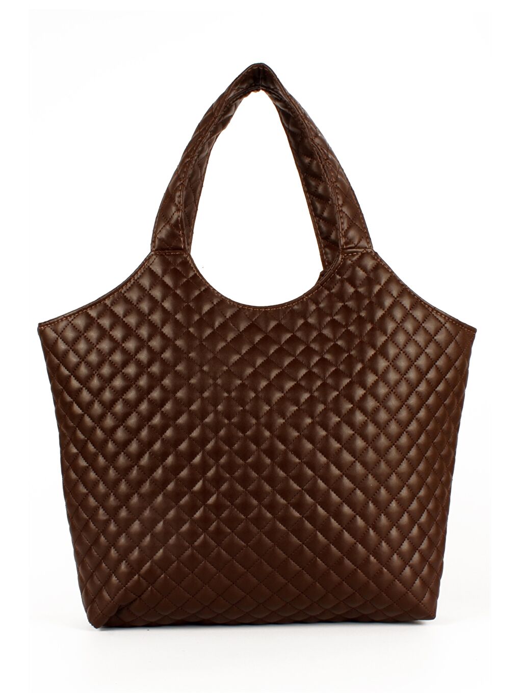 Kahverengi Deri Görünümlü Kadın El Çantası-2