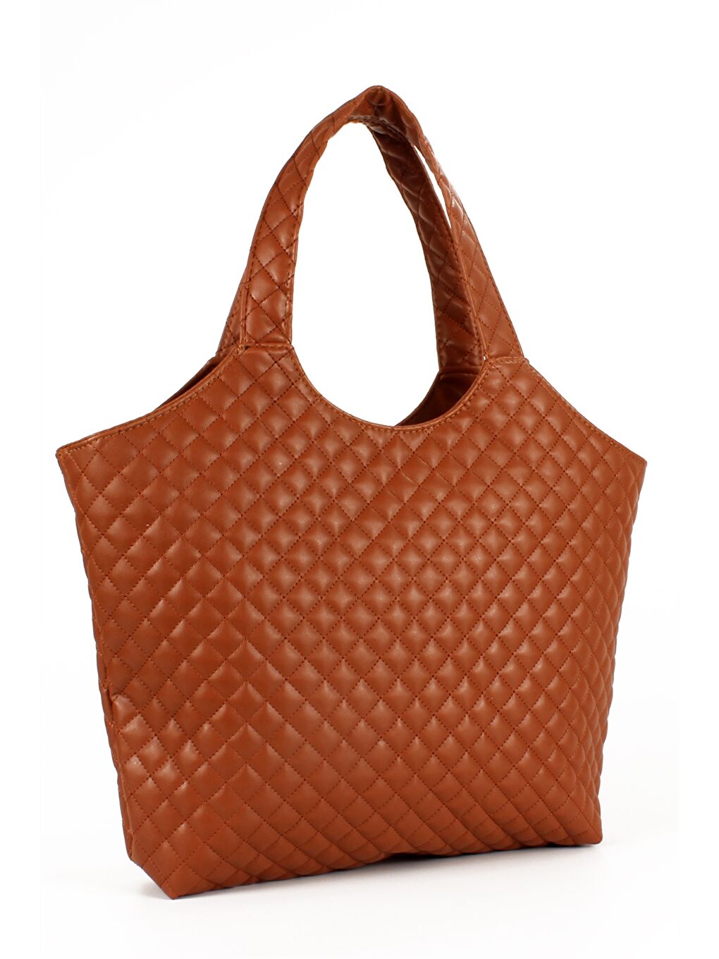 Kahverengi Deri Görünümlü Kadın El Çantası