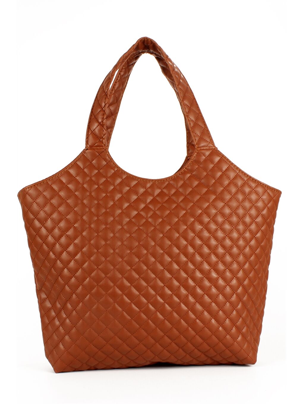 Kahverengi Deri Görünümlü Kadın El Çantası-2