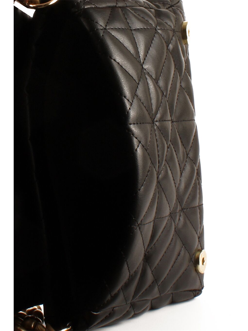 Siyah Kendinden Desenli Kadın Omuz Çantası-2