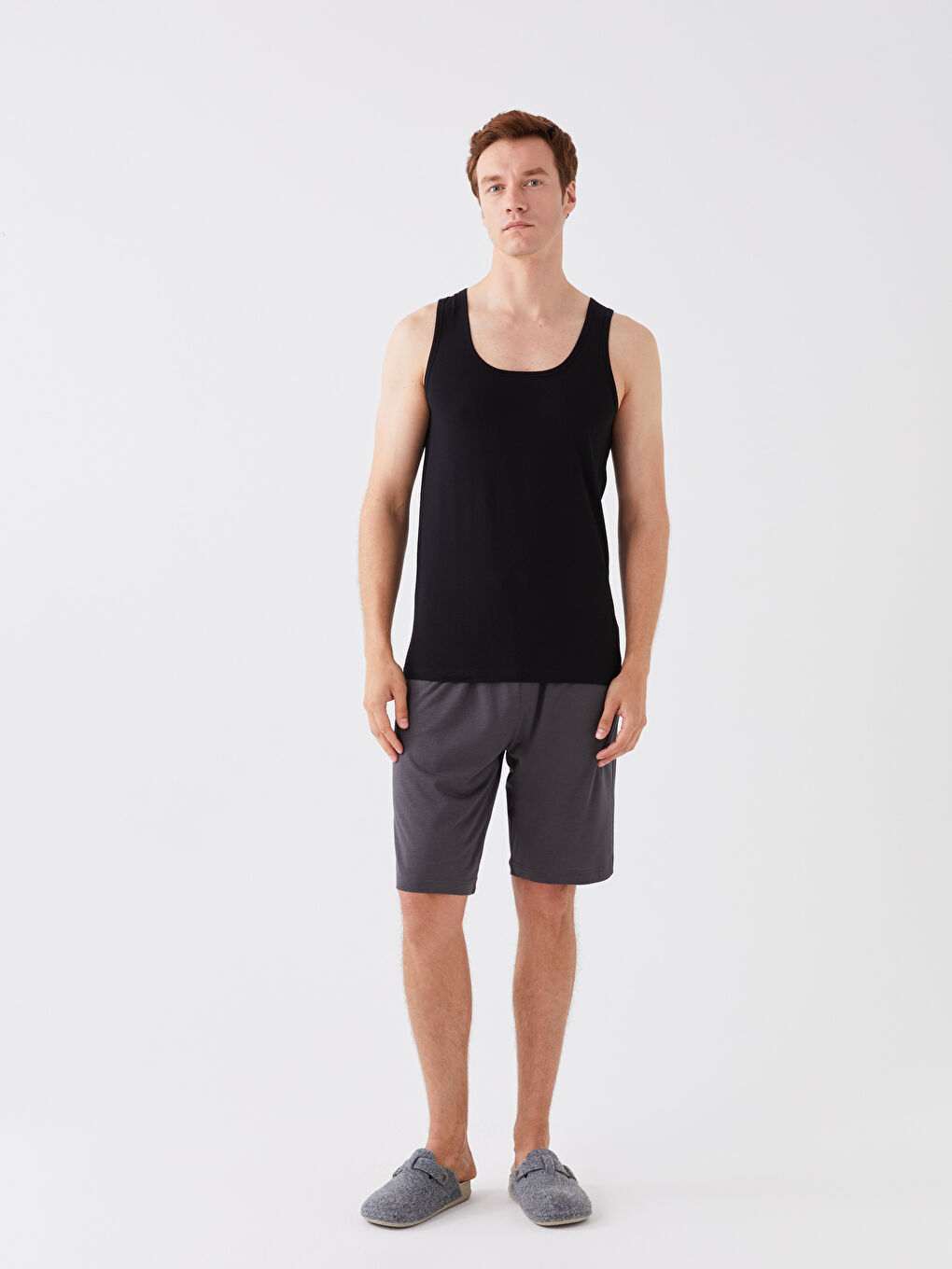 Crew Neck Sleeveless Cotton Men's Vest-2