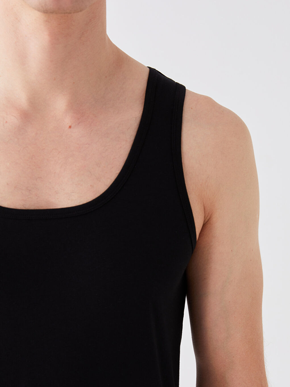 Crew Neck Sleeveless Cotton Men's Vest-3