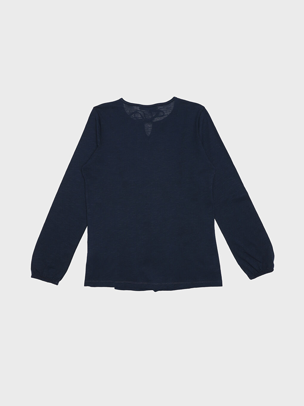 Tie Neck Printed Long Sleeve Women's Blouse-1