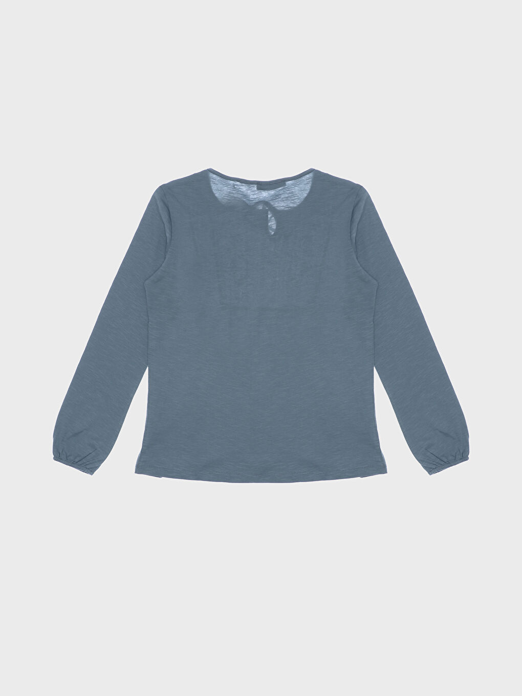 بلوزة كم طويل مطبوعة بياقة مربوطة للسيدات-1