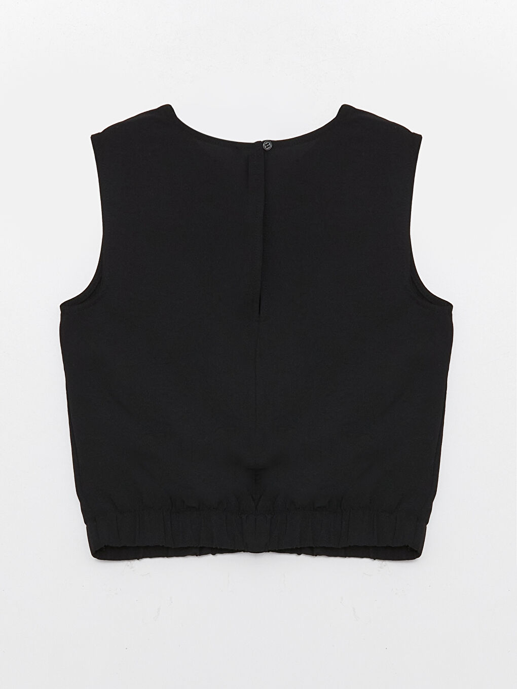 Crew Neck Plain Crop Women's Blouse -S3J857Z8-CVL