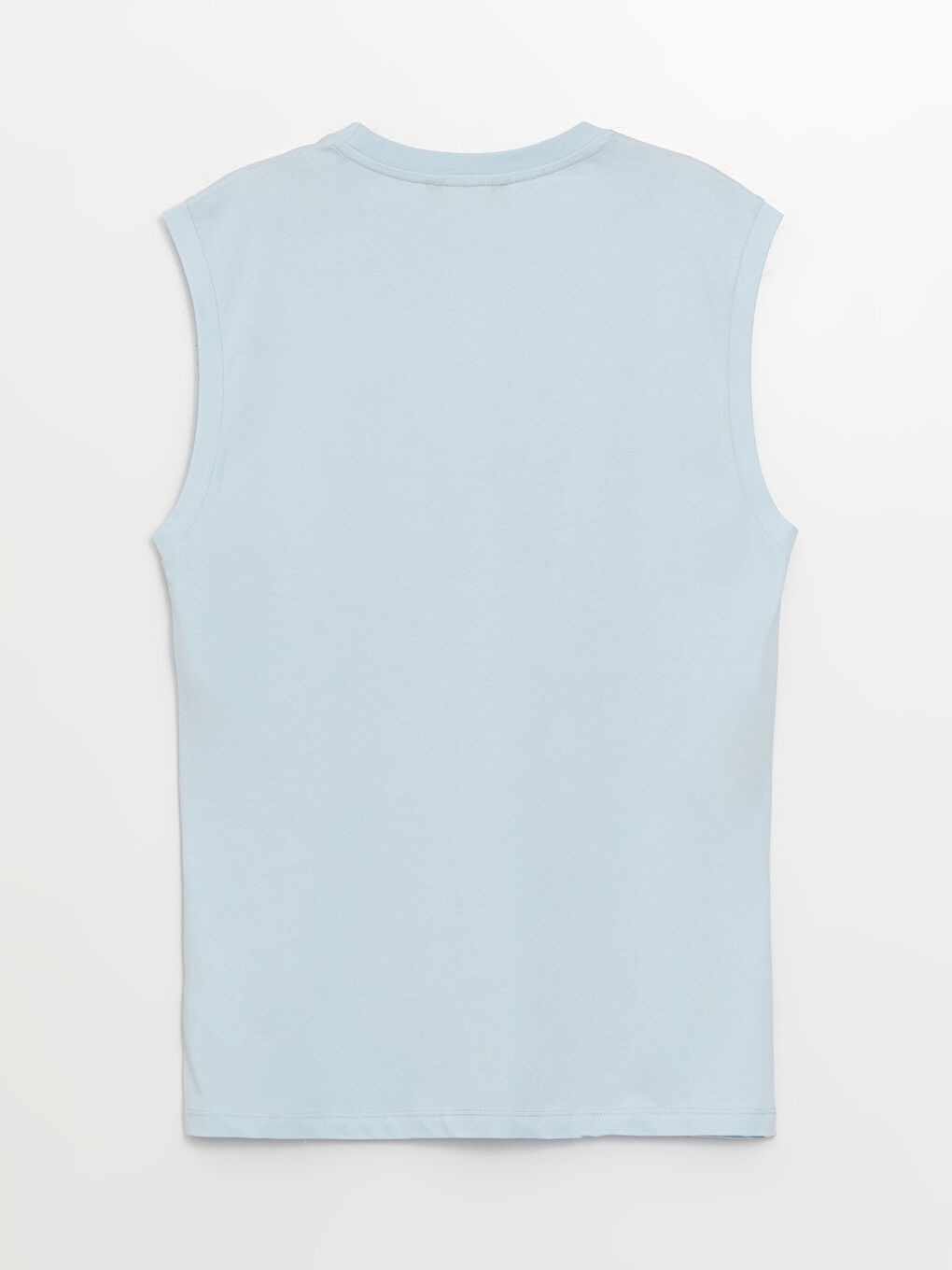 تيشيرت بدون أكمام مطبوع بياقة دائرية جيرسي للرجال-6