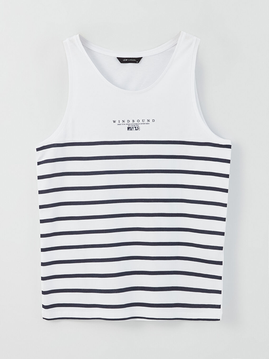 Crew Neck Striped Men's Sleeveless T-Shirt-5