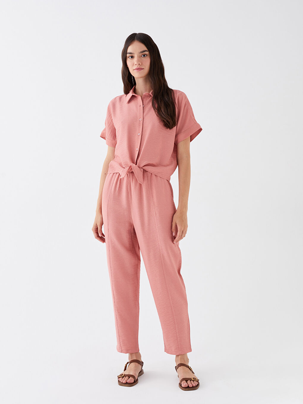 Elasticated Waist Relaxed Fit Women's Trousers