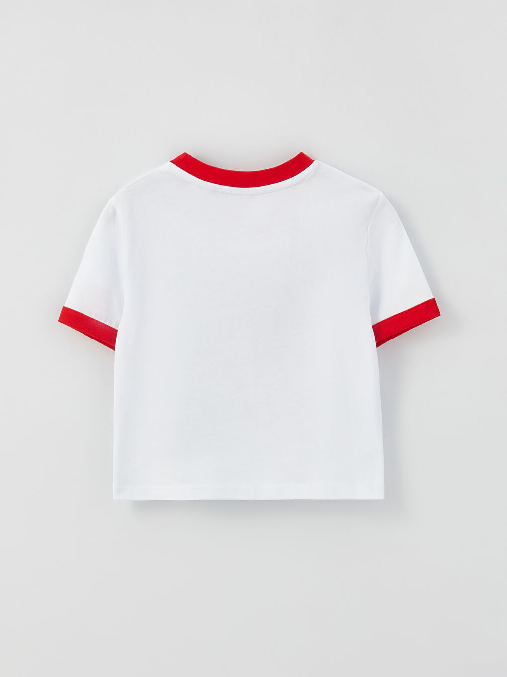 Crew Neck Mickey Mouse Printed Short Sleeve Girls T-Shirt-1